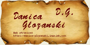 Danica Gložanski vizit kartica